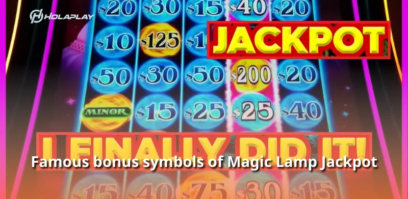 Famous bonus symbols of Magic Lamp Jackpot